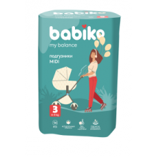 BABIKO My balance Подгузники 3 4-9кг MIDI 14шт